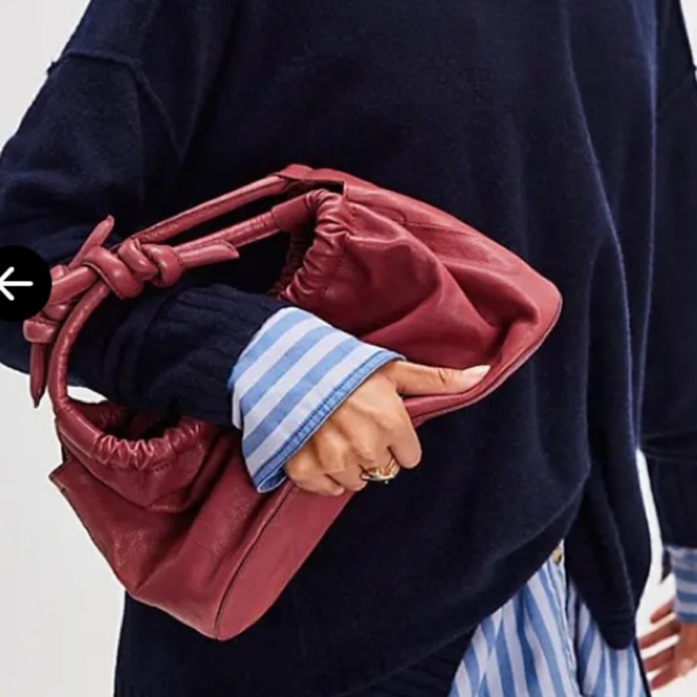 Free People Head Over Heels Leather Crossbody Bag - Wine